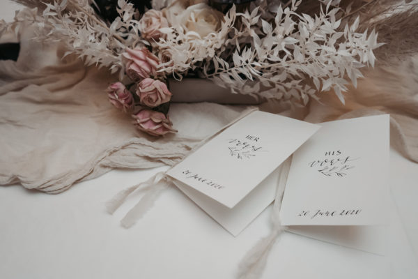 His Her vows Ehegelübte personalisiert