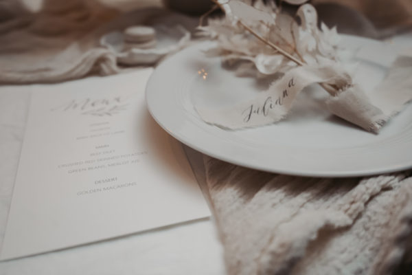 Gastgeschenk Name Schriftband für Hochzeiten und Events